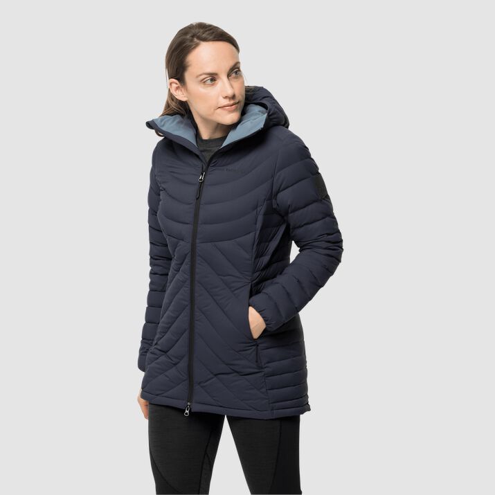 Abrigos Pluma Jack Wolfskin Athletic Mujer Azul Marino Mexico-7639451